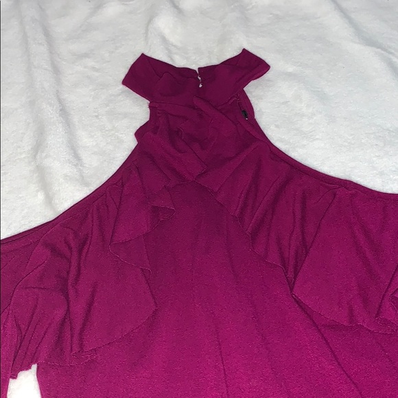 Forever 21 Cut Out Shoulder Ruffle Bodycon Dress - Picture 12 of 15